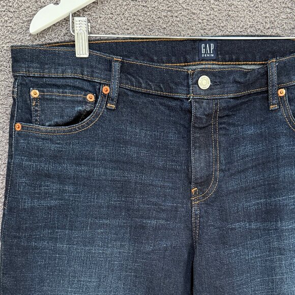 Gap Mid Rise Best Girlfriend Jeans Medium Indigo 33 - Picture 9 of 11